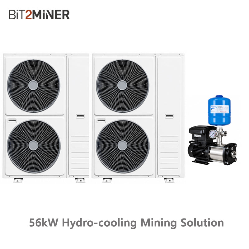 56KW Hydro Mining Solution Capacity Antminer 12 Units Whatsminer Avalon 8 Units