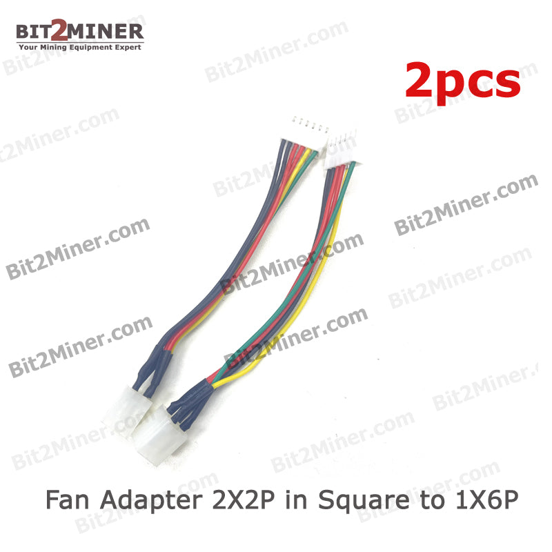 FAN PLUG ADAPTER WHATSMINER FAN PLUG 2X2P TO 1X6PIN (2PCS) - BIT2MINER