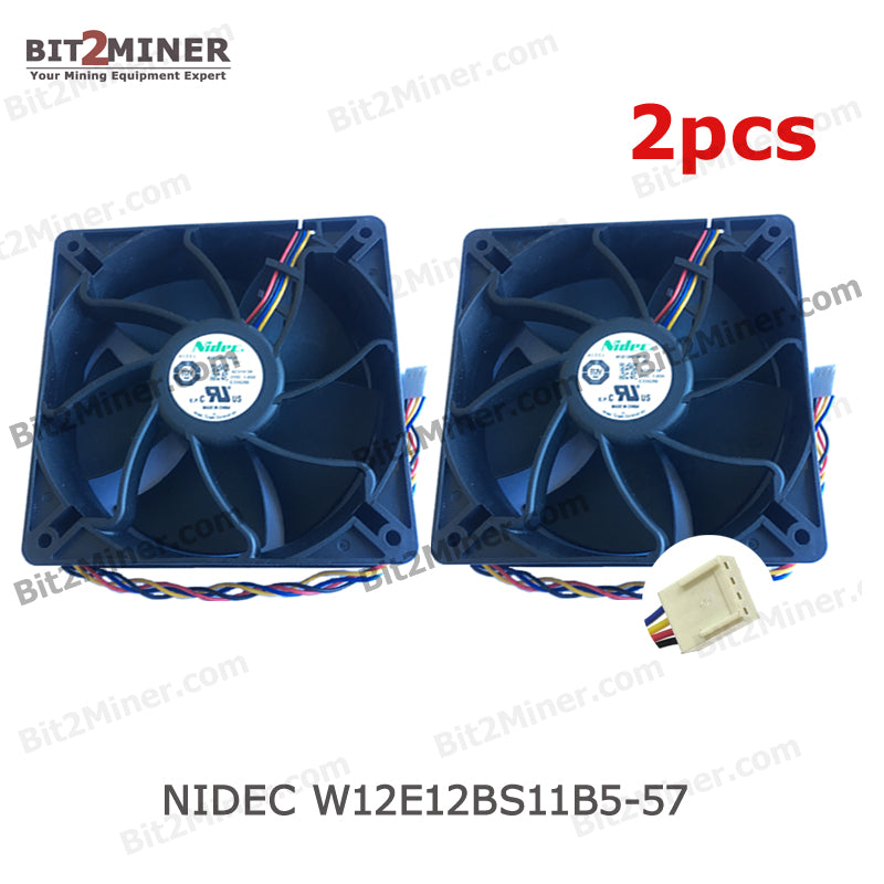 Nidec W12E12BS11B5-57 120mm Cooling Fan – 12V 1.65A 4-Pin, 3000 RPM, Ball Bearing – Open Box