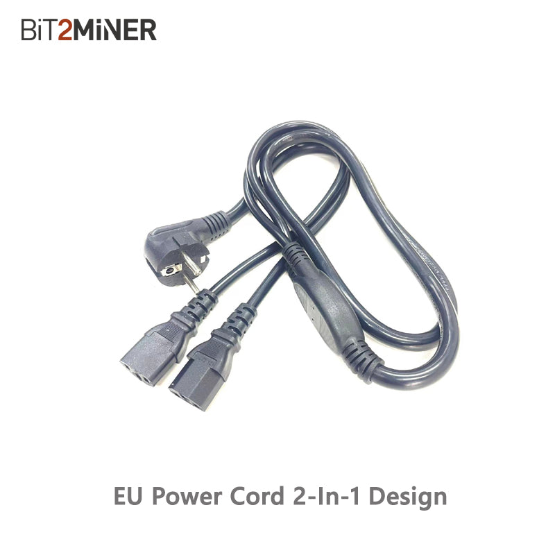MINER POWER CORD C13 C14 2-IN-1 CABLE SPLITTER CABLE US EU UK PLUG