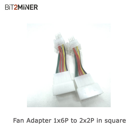 FAN PLUG ADAPTER 1*6PIN TO WHATSMINER FAN PLUG 2*2P IN SQUARE (2PCS)