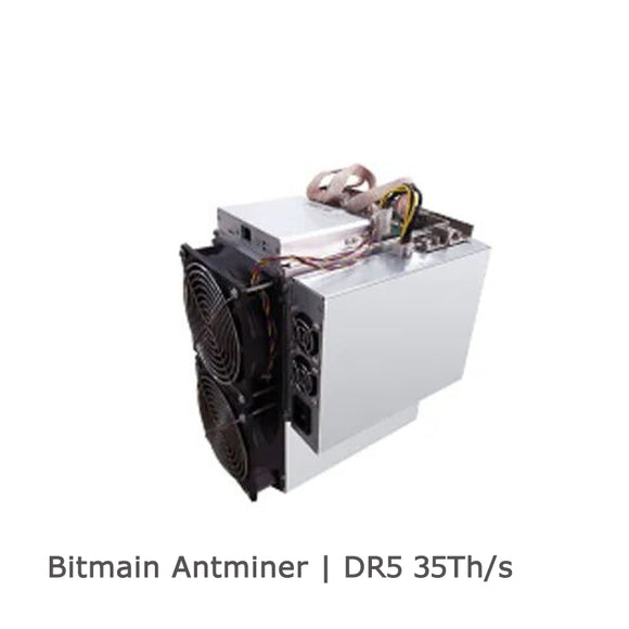 USED BITMAIN ANTMINER DR5 35T WITH PSU BLAKE256R14 ALGORITHM DCR DCRN MINER - BIT2MINER