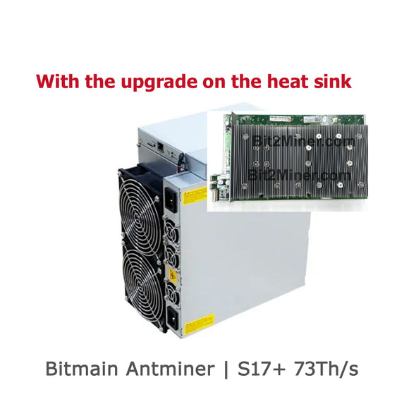 USED BITMAIN ANTMINER S17+ 73TH CRYTOCURRENCY BTC BCH TRC ACOIN CURE XJO - BIT2MINER