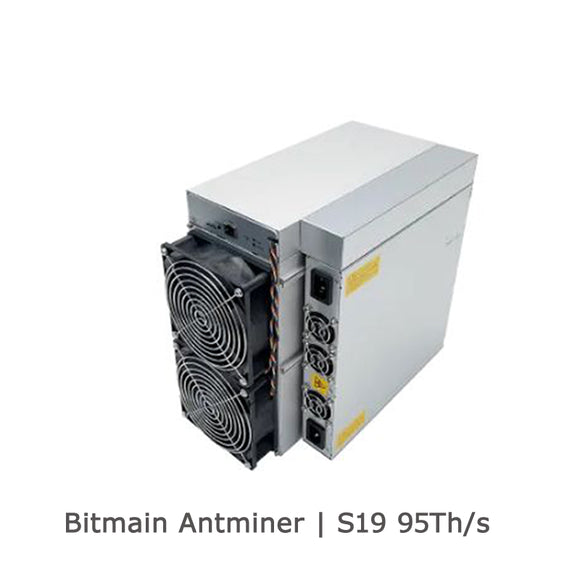 USED BITMAIN ANTMINER S19 95TH MINER BITCOIN BCH TRC ACOIN CURE XJO WITH PSU - BIT2MINER