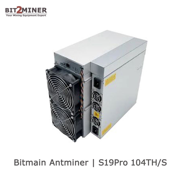 NEW BITMAIN ANTMINER S19 PRO 104TH MINER BITCOIN BCH TRC ACOIN CURE XJO SH256 ALGORITHM