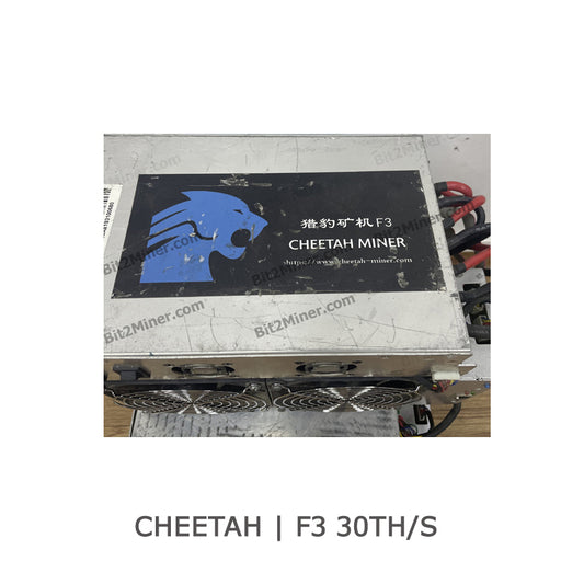 USED CHEETAH F3 30TH/S MINING BITCOIN BTC BCH WITH PSU - BIT2MINER