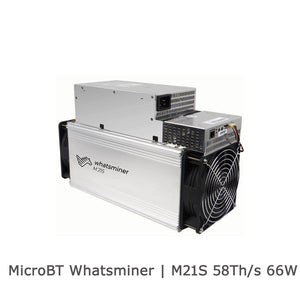 USED MICROBT WHATSMINER M21S 58TH/S 66W MINER BITCOIN BCH TRC ACOIN CURE XJO - BIT2MINER