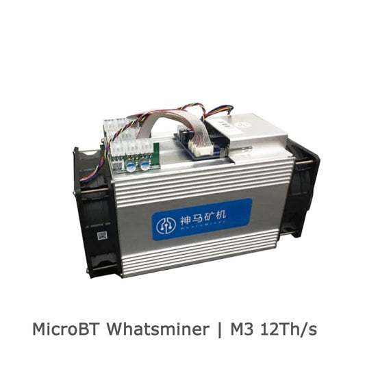 USED MICROBT WHATSMINER M3 12TH/S 2000W MINER BITCOIN BCH TRC ACOIN CURE XJO - BIT2MINER