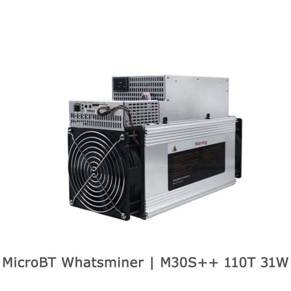 NEW MICROBT WHATSMINER M30S++ 110TH/S 108TH/S 106TH/S 104TH/S 102TH/S 98TH/S 31W MINER BITCOIN BCH TRC ACOIN CURE XJO SH256 ALGORITHM - BIT2MINER