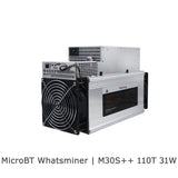 NEW MICROBT WHATSMINER M30S++ 110TH/S 108TH/S 106TH/S 100TH/S 104TH/S 98TH/S 31W MINER BITCOIN BCH TRC ACOIN CURE XJO SH256 ALGORITHM