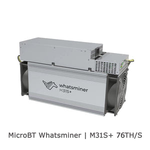 NEW MICROBT WHATSMINER M31S+ 76TH/S 42W MINER BITCOIN BCH TRC ACOIN CURE XJO WITH PSU - BIT2MINER