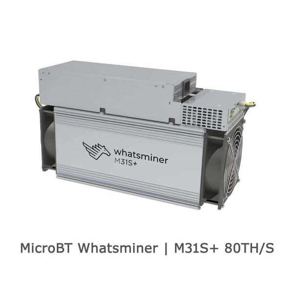 USED MICROBT WHATSMINER M31S+ 80TH/S 42W MINER BITCOIN BCH TRC ACOIN CURE XJO WITH PSU - BIT2MINER