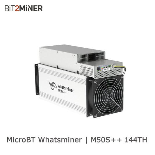 NEW MICROBT WHATSMINER M50S++ 144TH 142TH BITCOIN MINER SHA256 MINER