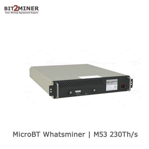 NEW MICROBT WHATSMINER M53 230TH/S 29J/T HYDRO COOLING MINER BITCOIN BCH