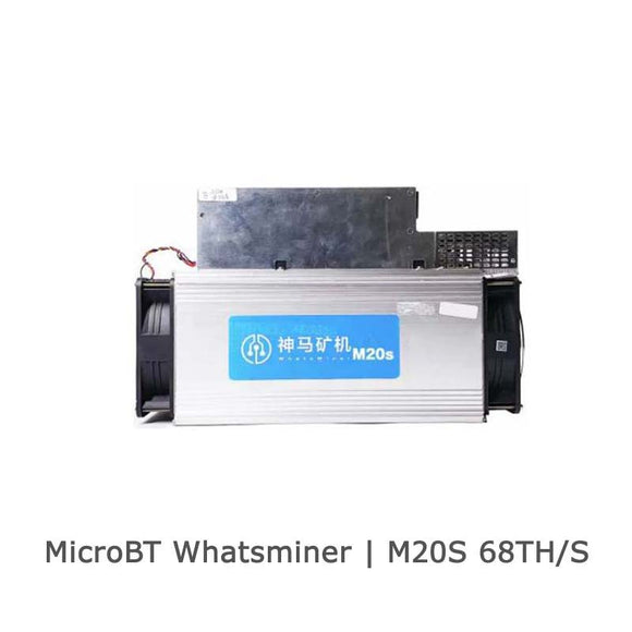 USED MICROBT WHATSMINER M20S 68TH/S 48W MINER BITCOIN BCH TRC ACOIN CURE XJO - BIT2MINER