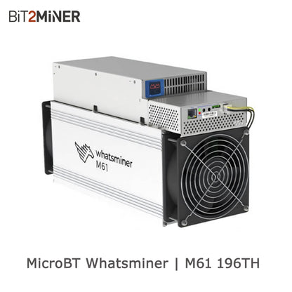 USED MICROBT WHATSMINER M61 196TH BITCOIN MINER SHA256