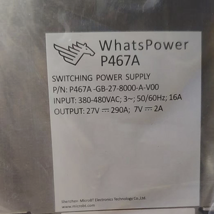 WHATSMINER MINERPOWER SUPPLY UNIT P467 REPLACEMENT