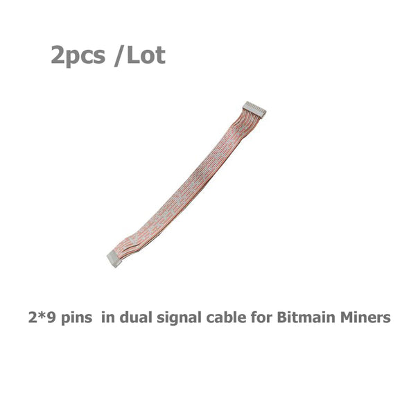 BITMAIN SIGNAL CABLE 2*9 18 PIN 2.0MMX170MM FOR MINER 19,17,15,11,D,DR,L3,Z series,S9,S9i,S9j,S9k,S9SE,T9,A3,DR5,K5,V9,X3 (2PCS/LOT)