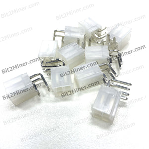 MICROBT WHATSMINER FAN SOCKET 2*2 PINS IN DUAL RIGHT ANGLE (10PCS) - BIT2MINER