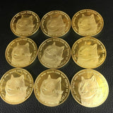 DOGECOIN CRYTOCURRENCY VIRTUAL CURRENCY SOUVENIR GIFT (9 PIECES)