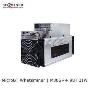 NEW MICROBT WHATSMINER M30S++ 98TH/S 31W MINER BITCOIN BCH TRC ACOIN CURE XJO SH256 ALGORITHM