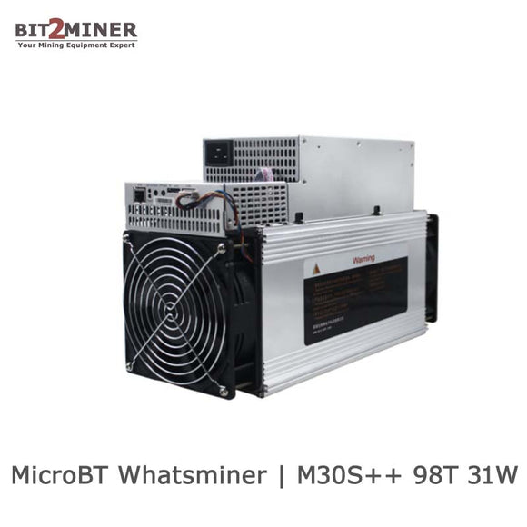NEW MICROBT WHATSMINER M30S++ 98TH/S 31W MINER BITCOIN BCH TRC ACOIN CURE XJO SH256 ALGORITHM