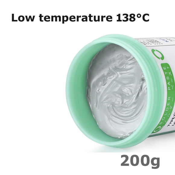 SOLDER PASTE LOW TEMPERATURE 138℃ ROHS COMPLIANCE