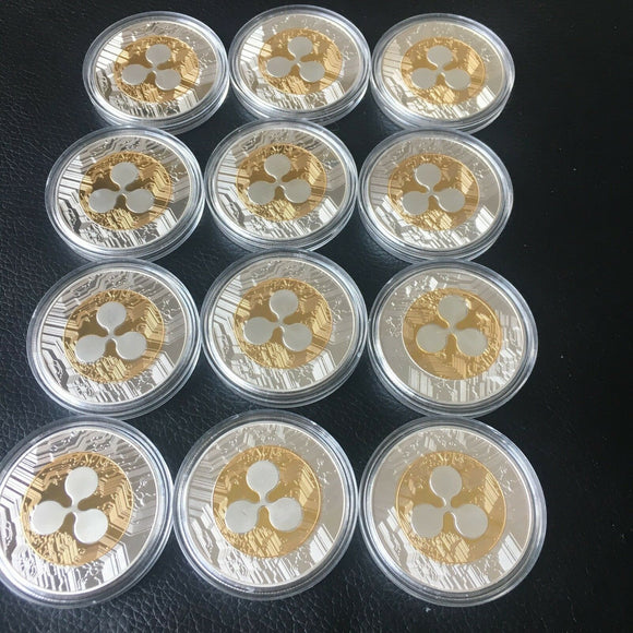RIPPLE XRP CRYTOCURRENCY VIRTUAL CURRENCY SOUVENIR GIFT (SET OF 12 PIECES)