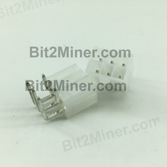 BITMAIN ANTMINER POWER SOCKET 2*3 PINS IN DUAL 4CM PITCH RIGHT ANGLE (10PCS) - BIT2MINER